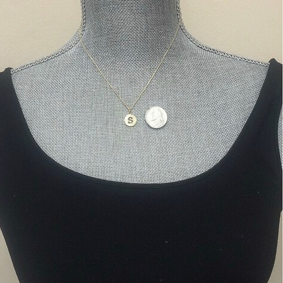 14kSTERLING SILVER Vermeil cut out letter necklace - Picture 3 of 5